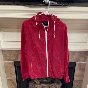 Forever 21 (21Men) Lightweight Rain Jacket Red Sz Small